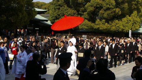 Hochzeit im Meiji Jingu
